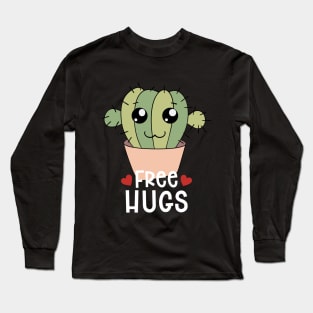 Cactus Free Hughs Long Sleeve T-Shirt
